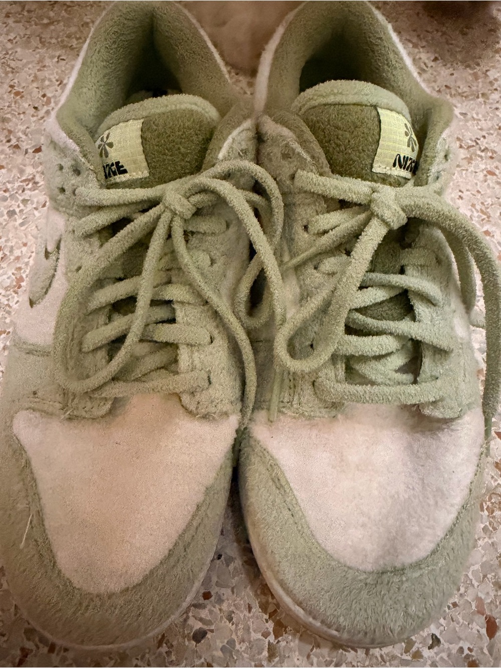 NikeLight Green Suede Sneakers